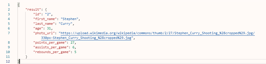 json result