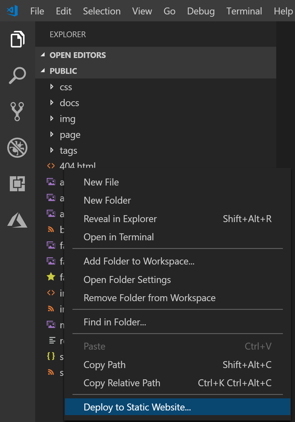 Deploy to Static Website